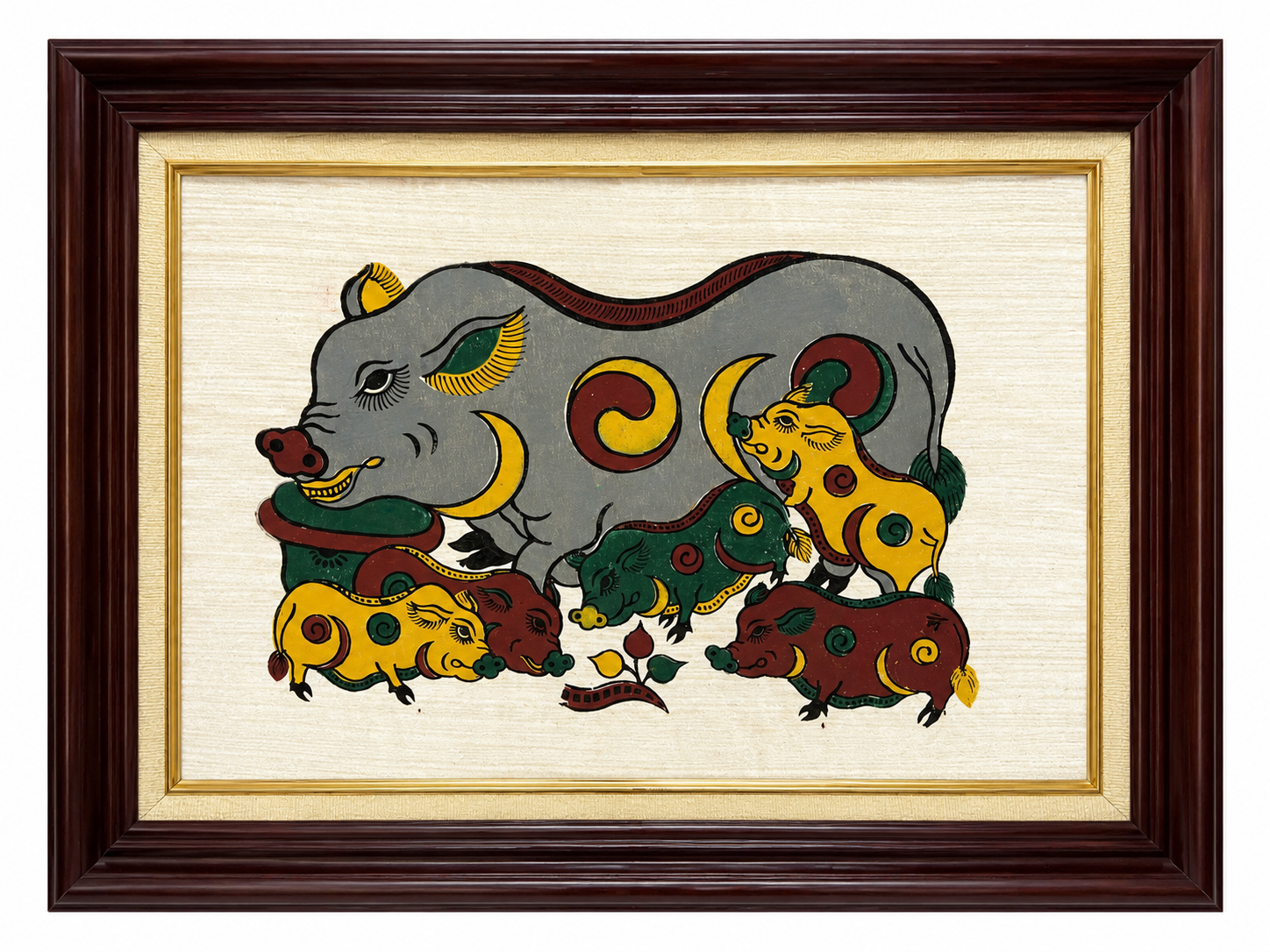 Tranh khung "Lợn đàn"